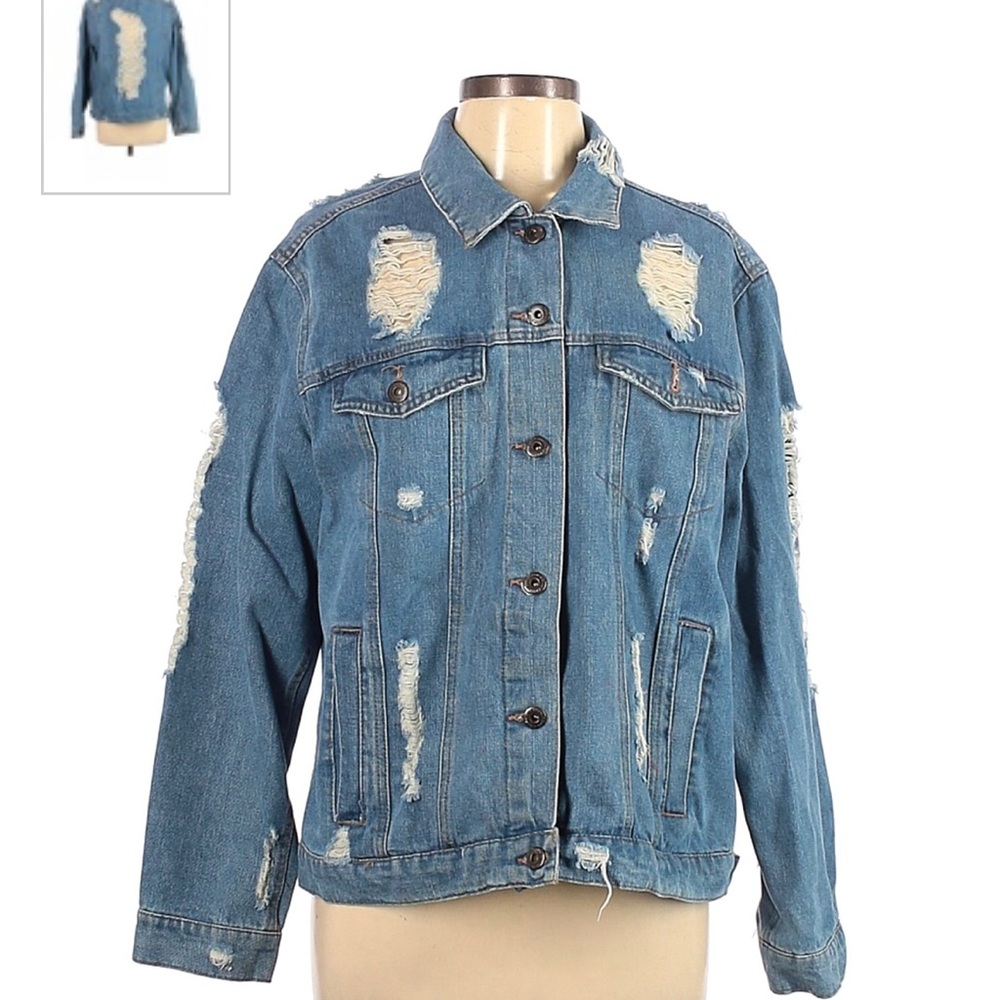 2/$25 NWOT HIGHWAY PREMIUM DEMIM JEANS JACKET SZ MD